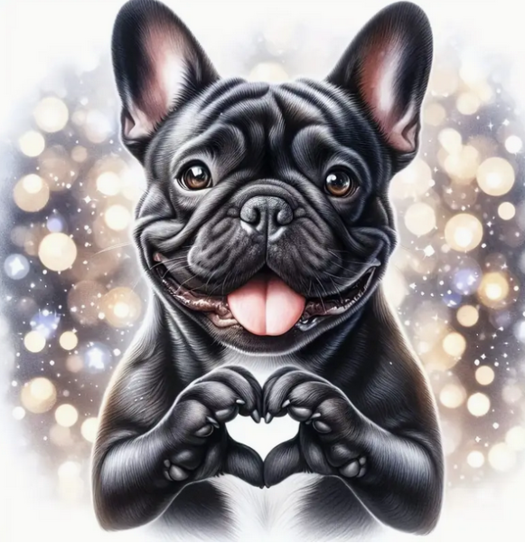 Diamond Painting Französische Bulldogge